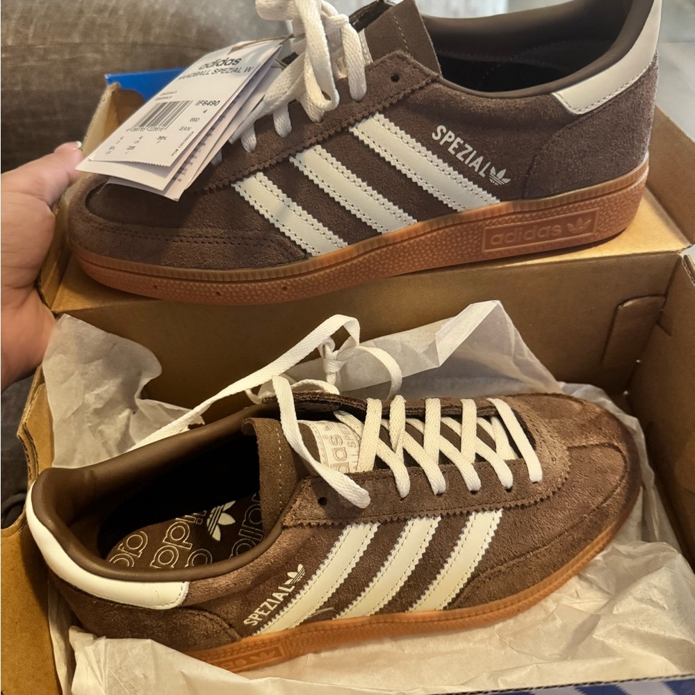 Adidas Spezial Brown and White Sneakers